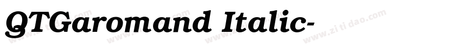 QTGaromand Italic字体转换